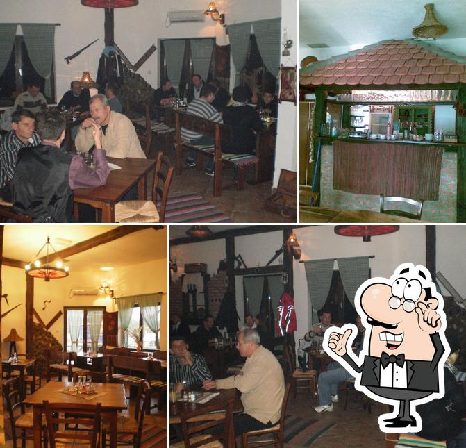 The interior of Etno restoran Kod kumova