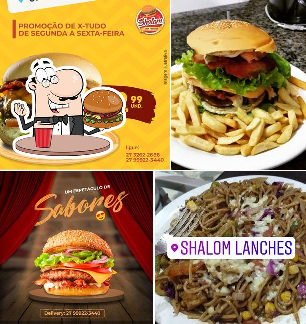 Peça um hambúrguer no Shalom Lanches