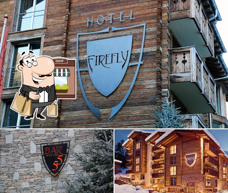 Puoi goderti l'aria fresca da seduto all'esterno di Hotel Firefly