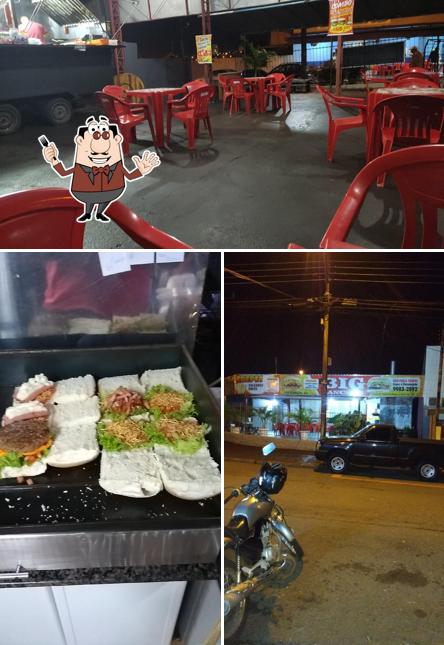 Entre diversos coisas, comida e interior podem ser encontrados no Big Lanches