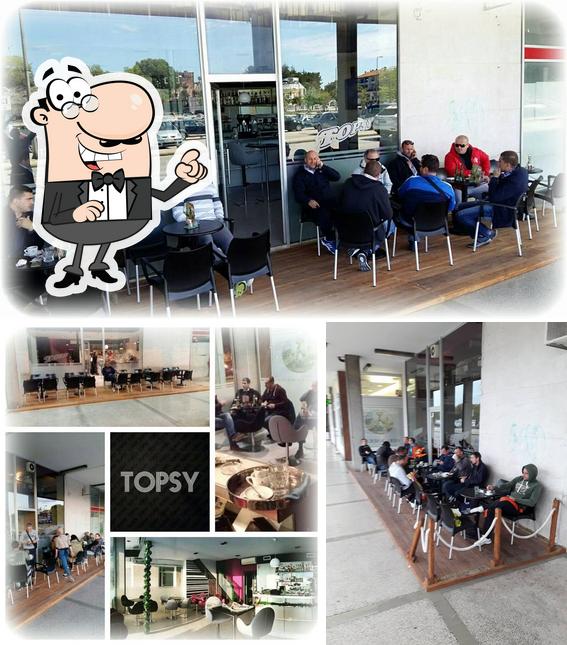 Dai un'occhiata agli interni di Cafe Topsy