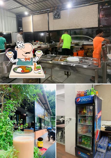 This is the picture displaying food and interior at Veed restaurant