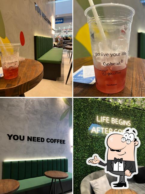 A imagem da interior e bebida no Go Coffee - Norte Shopping