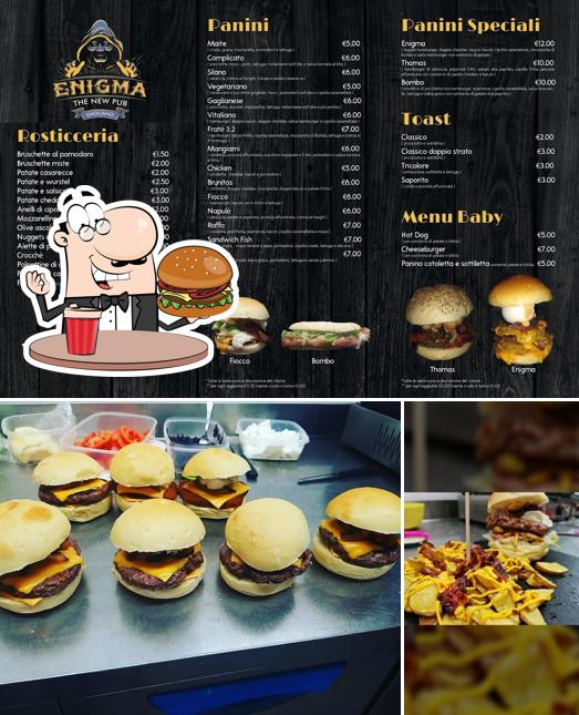 Gli hamburger di Pub Enigma potranno soddisfare i gusti di molti
