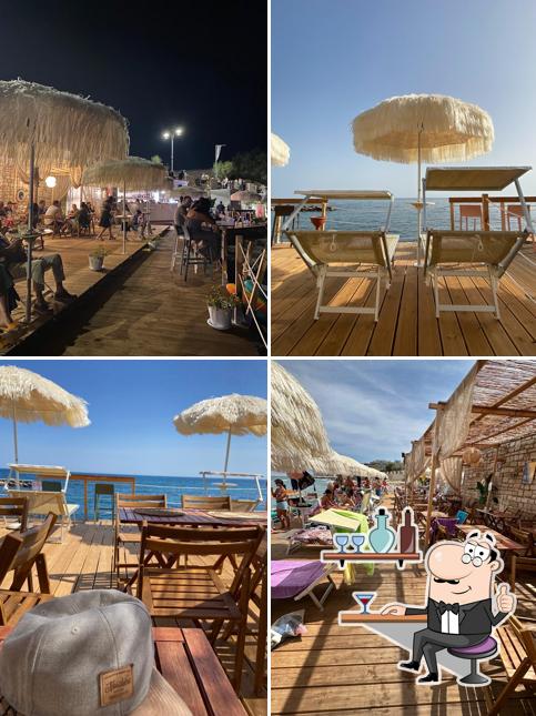 Gli interni di Zerottanta beach bar