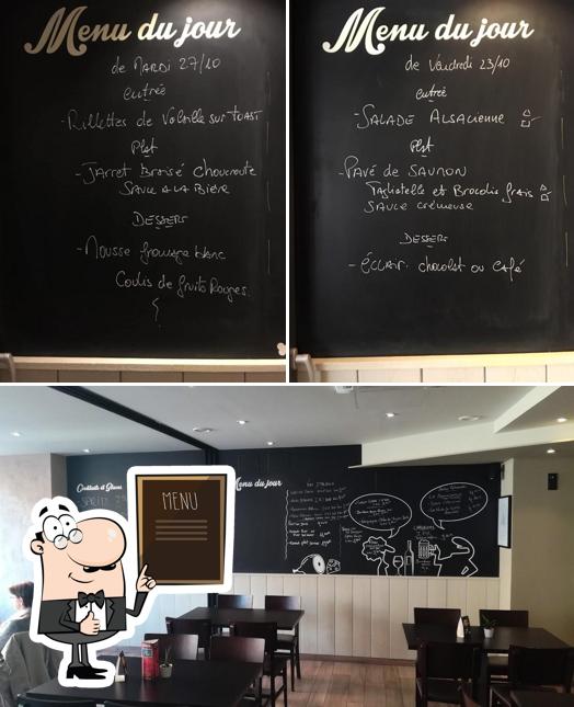 Découvrez le menu du jour sur le tableau