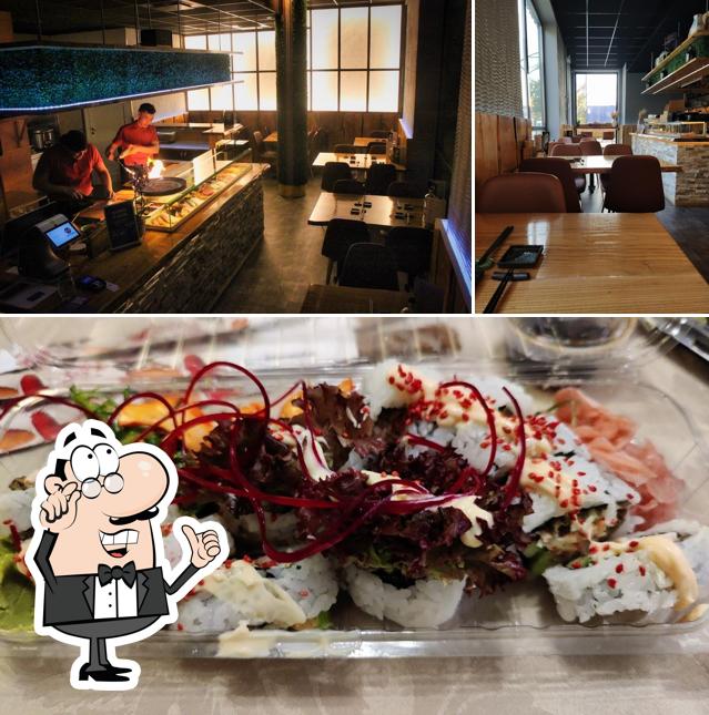 Внутреннее оформление и еда - все это можно увидеть на этой фотографии из ESU Sushi