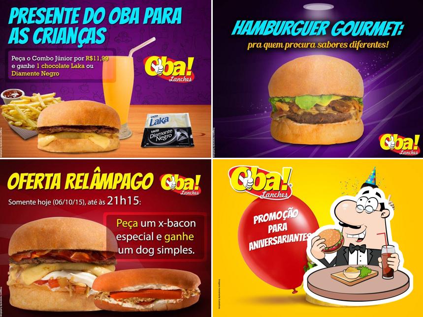 Consiga um hambúrguer no Oba Lanches