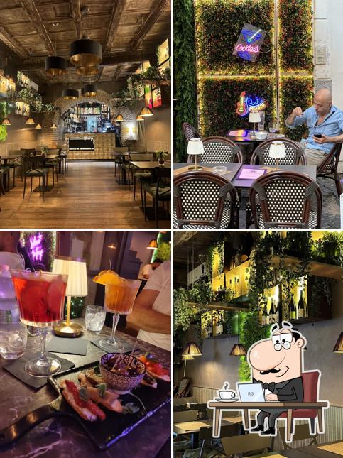 L'intérieur de Fichetto cocktail bar