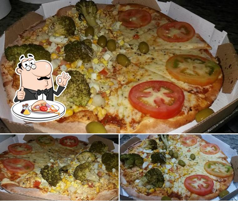 Escolha pizza no Pizzaria Veloso