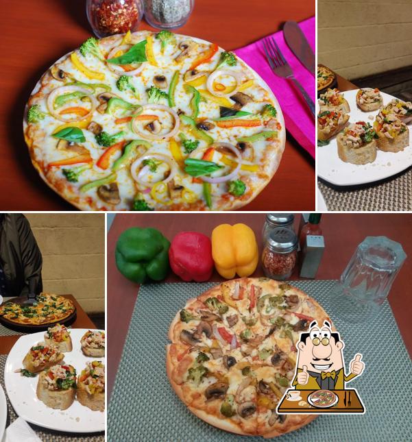 Order pizza at Urban Monkey Cafe