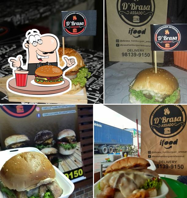 Delicie-se com um hambúrguer no Hamburguer Artesanal D'Brasa Assado