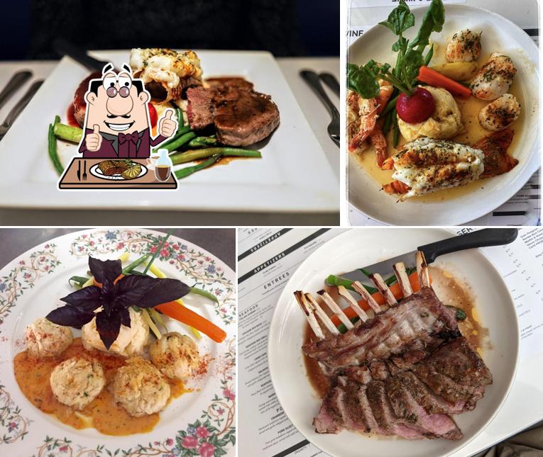 Meat dishes are served at Suzette's Restaurant