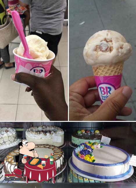 Baskin-Robbins offre une sélection de plats sucrés