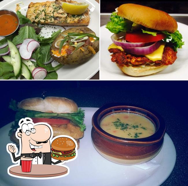 Get a burger at Otherside Restaurant and Lounge