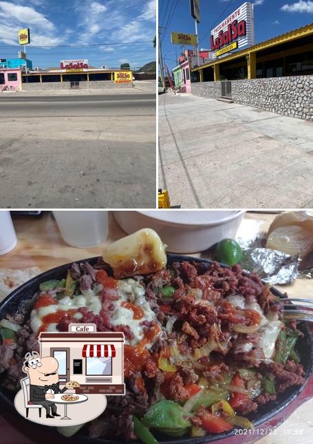 The image of La Salsa Libertad’s exterior and food