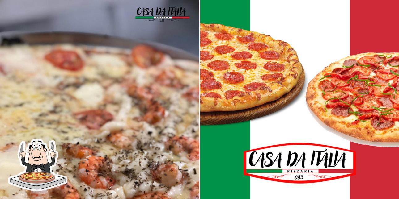 Peça diferentes variedades de pizza