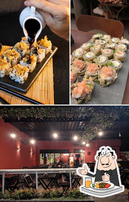 A foto do Lagostinne Fortaleza Sul Lago Jacarey - Restaurante, Sushibar e Rodízio de Sushi em Fortaleza.’s comida e exterior