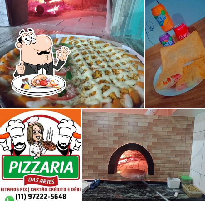 Escolha pizza no MS pizzaria das artes