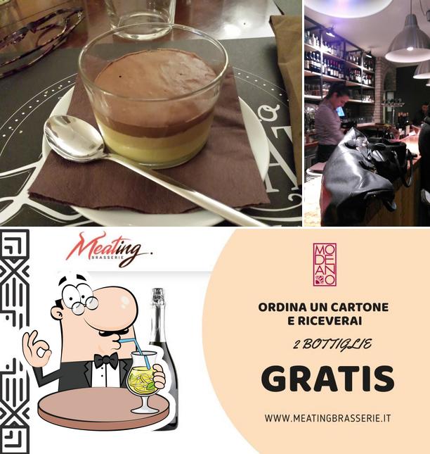 La immagine di bevanda e bancone da bar da Meating Brasserie