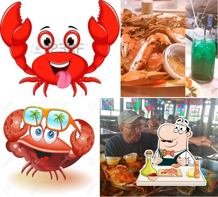 Order seafood at Boondocks Restaurant & Package Store