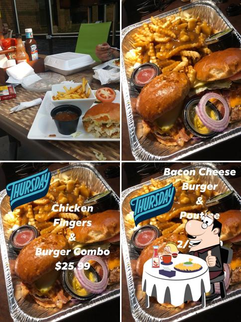 Order a burger at Bugsy's Irish Pub