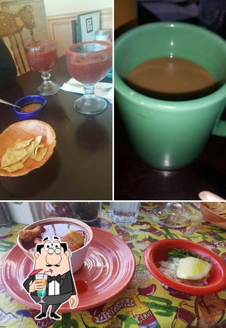This is the picture displaying drink and food at Rincon Norteño Mexican Restaurant