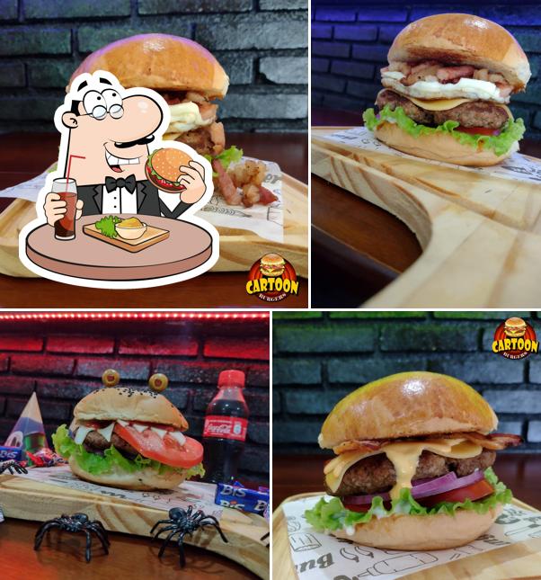 Os hambúrgueres do Cartoon Burgers irão satisfazer uma variedade de gostos