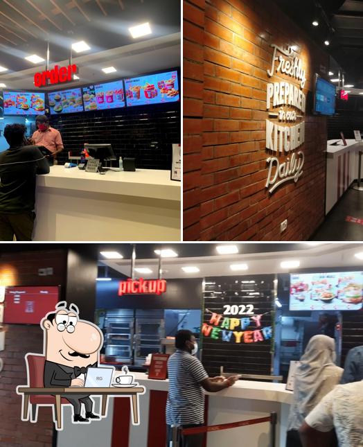 The interior of KFC