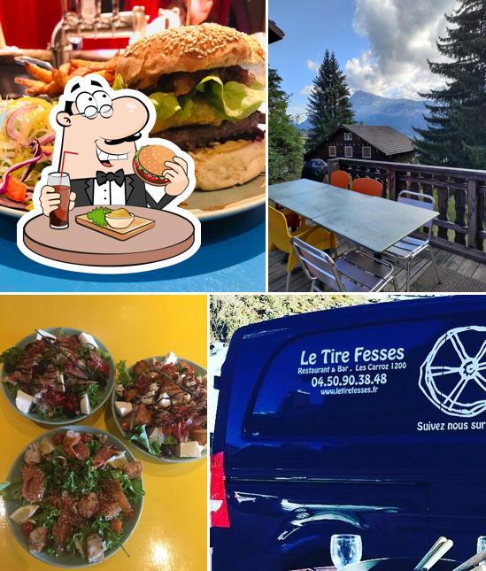 Treat yourself to a burger at Restaurant le Tire-Fesses