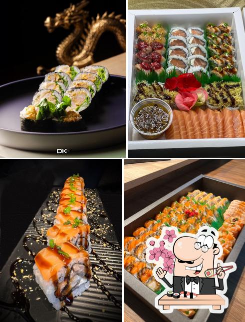 Rolos de sushi são servidos no Yokai Sushi