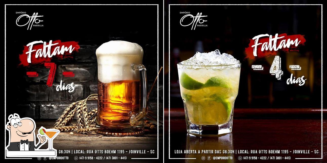 Tome uma bebida do menu