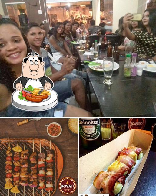 Dê uma olhada a foto apresentando comida e interior a Braseiro Espetaria