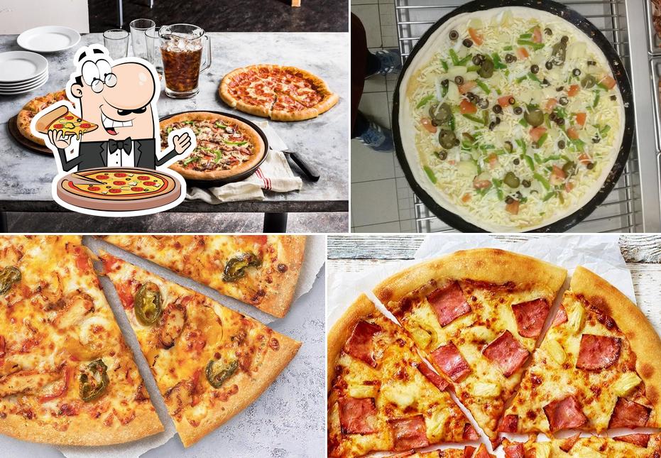 A Pizza Hut, vous pouvez prendre des pizzas