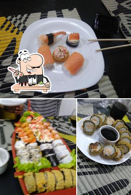 Experimente diferentes opções de sushi