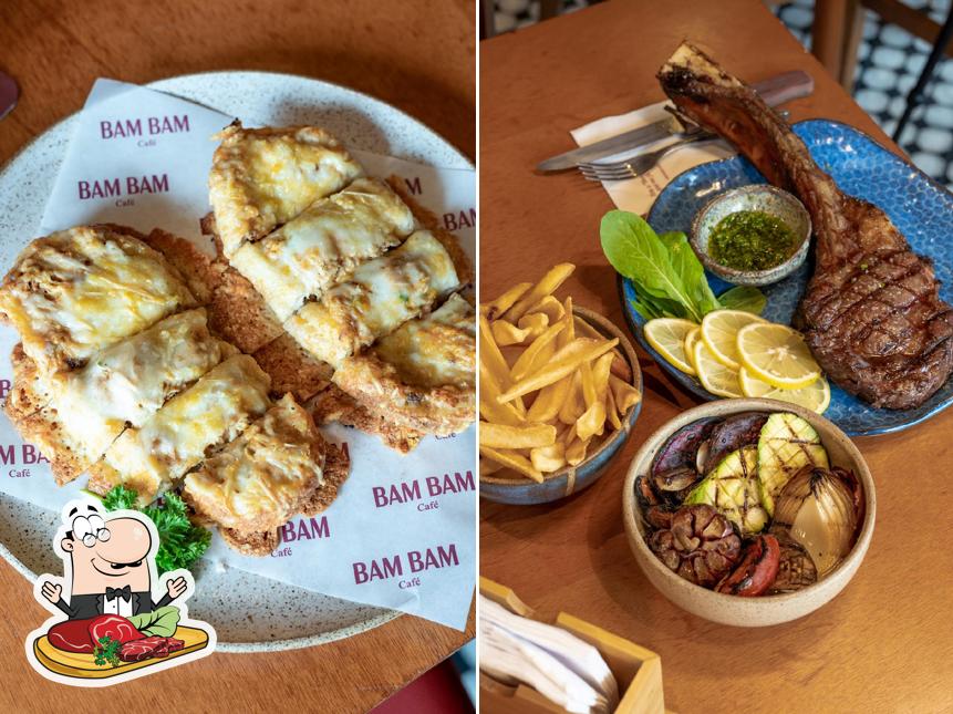 Bam Bam Café serve refeições de carne