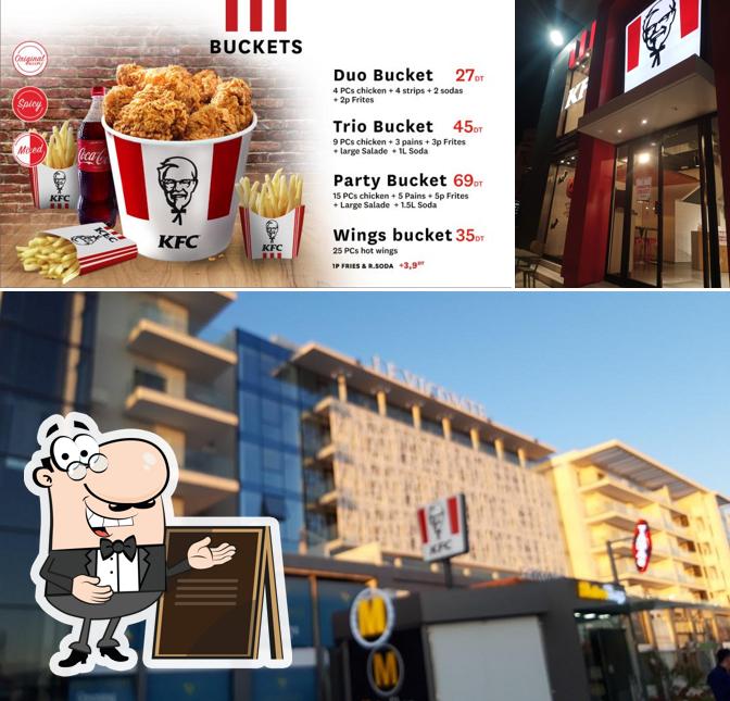 Vérifiez l’image affichant la extérieur et nourriture concernant KFC LE VICOMTE