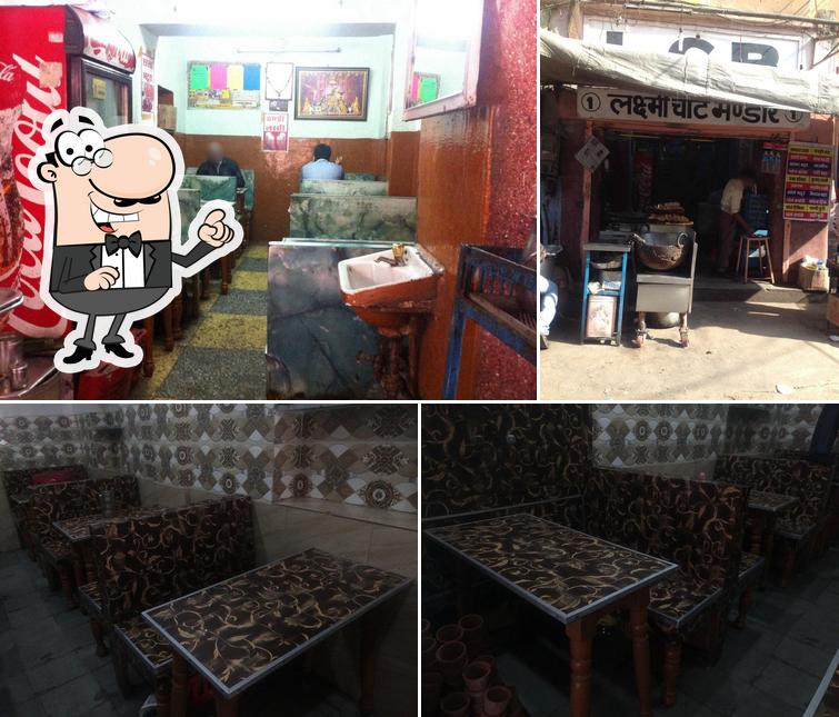 The interior of Laxmi Chat Bhandar
