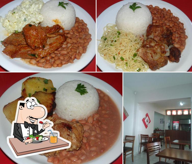 Entre diversos coisas, comida e interior podem ser encontrados no Mister Beef Restaurante