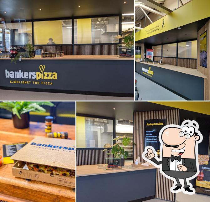 El interior de Bankers Pizza (Bryne)