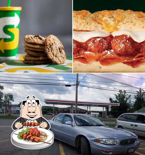 Among various things one can find food and exterior at Subway