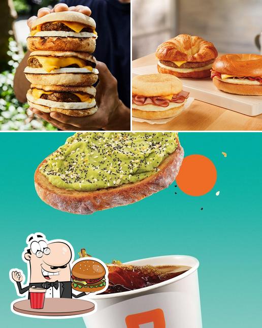 Try out a burger at Dunkin'