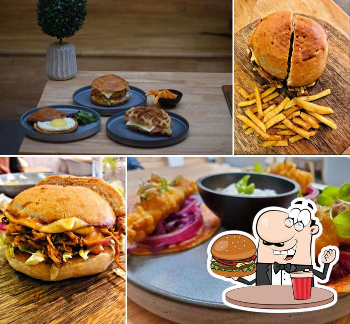 Try out a burger at Bean Sahab Coffee