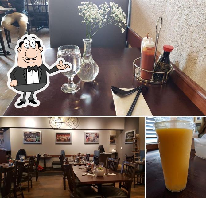 La intérieur et bière du restaurant