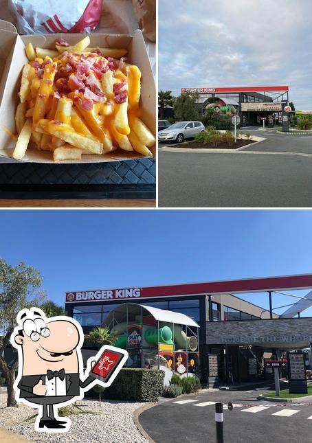 La extérieur et frites du restaurant