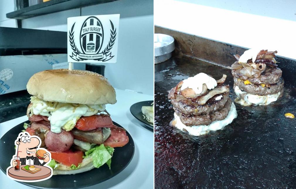 Experimente um hambúrguer no Italy burger