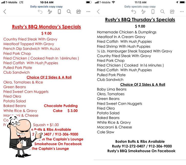 Rusty's BBQ Smoke House in Savannah Restaurant reviews