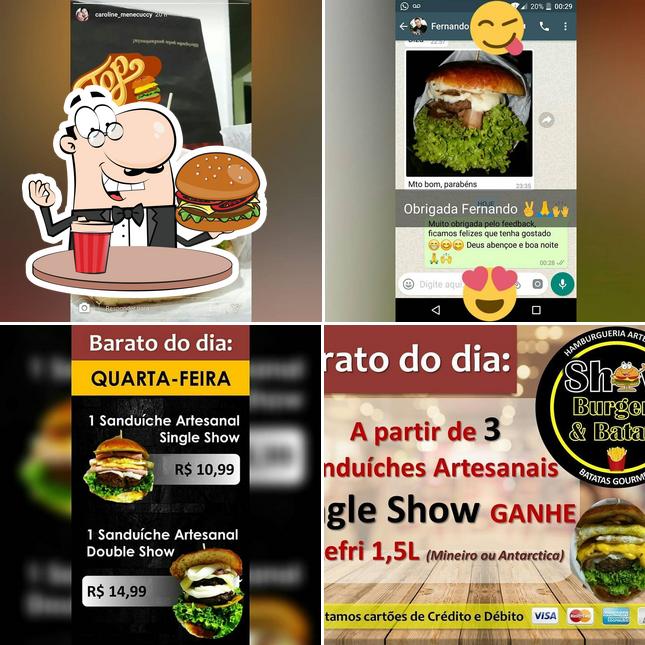 Delicie-se com um hambúrguer no Show Burger's e Batata