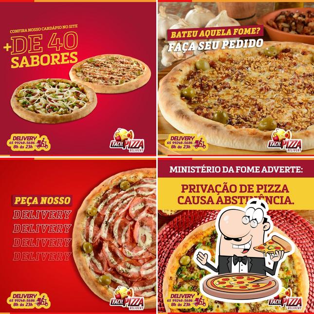 Escolha pizza no Fácil Pizza Delivery