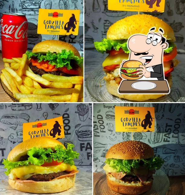 Hambúrguer em Godzilla Lanches